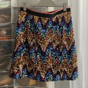 Multicolored Sequin Maeve Mini Skirt